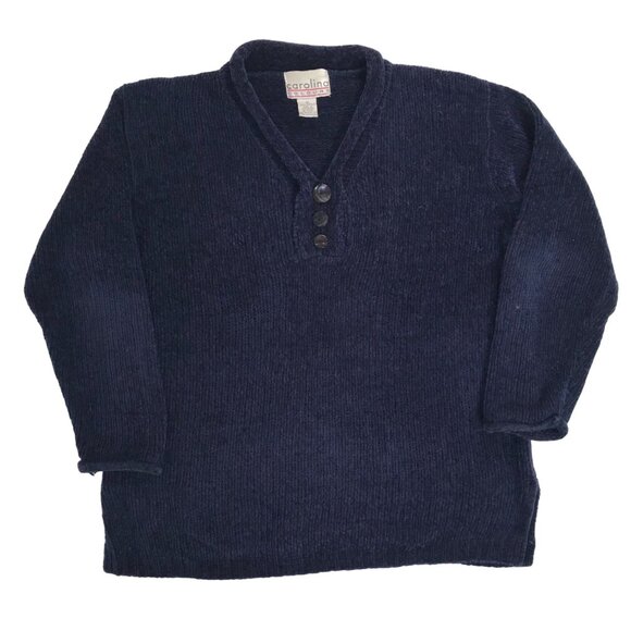 Vintage 90s Carolina Colours Navy Cottagecore Indie Grandpa Pullover Sweater / M - Picture 5 of 7